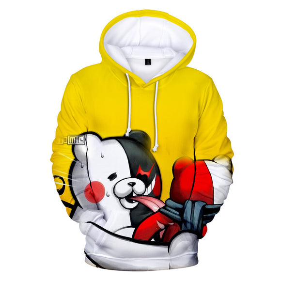 Hot Game Danganronpa Cartoon Cosplay Yellow Hoodie Pullover Sweatshirts Unisex Tracksuit Jumper