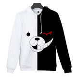 Hot Game Danganronpa Cartoon Cosplay Black White Hoodie Pullover Sweatshirts Unisex Tracksuit Jumper