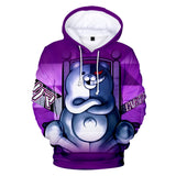 Hot Game Danganronpa Cartoon Cosplay Purple Hoodie Pullover Sweatshirts Unisex Tracksuit Jumper