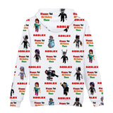 Hot Game Roblox Cosplay White Jumper Casual Sports Hoodie Long Sleeve for Kids Youth Adult