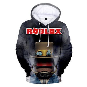 Hot Game Roblox Cosplay Black Jumper Casual Sports Hoodie Long Sleeve for Kids Youth Adult