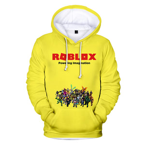 Hot Game Roblox Cosplay Yellow Jumper Casual Sports Hoodie Long Sleeve for Kids Youth Adult