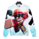 Hot Game Roblox One Piece Cosplay Jumper Casual Sports Hoodie Long Sleeve for Kids Youth Adult