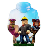 Hot Game Roblox Cosplay Blue White Jumper Casual Sports Hoodie Long Sleeve for Kids Youth Adult