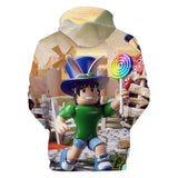 Hot Game Roblox Cosplay Gray Jumper Casual Sports Hoodie Long Sleeve for Kids Youth Adult