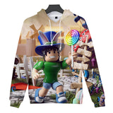 Hot Game Roblox Cosplay Gray Jumper Casual Sports Hoodie Long Sleeve for Kids Youth Adult