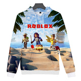 Hot Game Roblox Blue Sky Beach Jumper Casual Sports Hoodie Long Sleeve for Kids Youth Adult