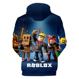 Hot Game Roblox Dark Blue Jumper Casual Sports Hoodie Long Sleeve for Kids Youth Adult