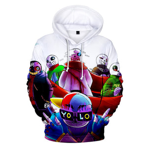Hot Game Undertale 3D Print Cosplay Hoodie Pullover Sweatshirts Unisex Tracksuit Jumper