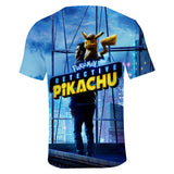 Hot Film Pokemon Detective Pikachu Casual Sports T-Shirts for Adult Kids