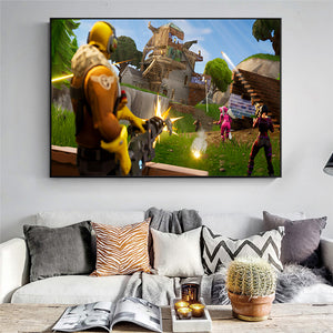 Hot Game Fortnite Battle Royale Poster Canvas Print Wall Decor