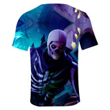 Game Fortnite Skull Trooper Casual Sports T-Shirts for Adult Kids