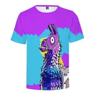 Hot Game Fortnite Purple Casual Sports T-Shirts for Adult Kids