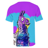 Hot Game Fortnite Purple Casual Sports T-Shirts for Adult Kids