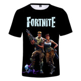 Hot Game Fortnite Black Casual Sports T-Shirts Top for Adult Kids