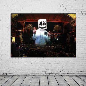Hot Game Fortnite DJ Marshmello Poster Canvas Print Painting Wall Art