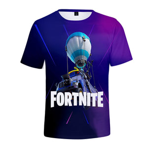 Hot Game Fortnite Season 10 X Short Sleeve Purple T-Shirts for Adult Kids