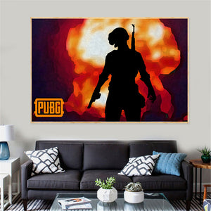 Hot Game PUBG PlayerUnknown's BattleGrounds Poster Canvas Print