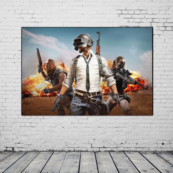 Hot Game PUBG PlayerUnknown's BattleGrounds Poster Canvas Print