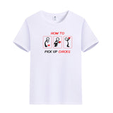 Unisex Funny T-Shirt How To Pick Up Chicks Graphic Novelty Summer Tee