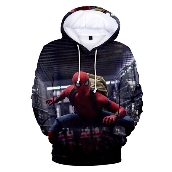 Marvel Spiderman Hoodie 3D All Over Print Pullover Hoody Sweatshirt