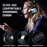ONIKUMA K5 Deep Bass LED Gaming Headset for Computer PC PS4 Laptop