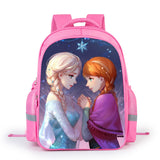 Pink Cartoon Disney Frozen Backpack School Bag for Girls Kids Studients