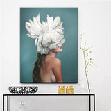 Poetry Abstract Flower Feather Wall Art Prints Canvas Poster