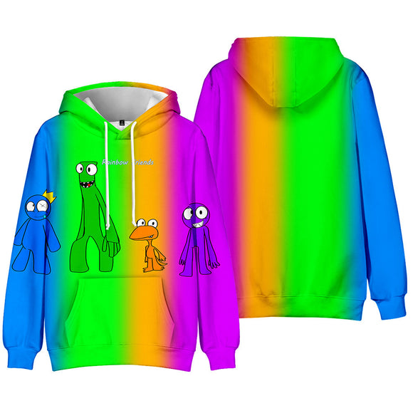 Rainbow Friends 3D Graphic Casual Hoodie - Unisex for Kids and Adults