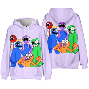 Rainbow Friends 3D Graphic Casual Hoodie - Unisex for Kids and Adults