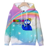 Rainbow Friends 3D Graphic Casual Hoodie - Unisex for Kids and Adults