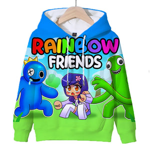 Rainbow Friends 3D Graphic Casual Hoodie - Unisex for Kids and Adults