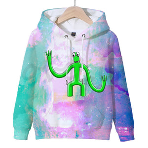 Rainbow Friends 3D Graphic Casual Hoodie - Unisex for Kids and Adults