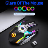 Rechargeable Wireless Gaming Mouse 2.4GHz 1600DPI Silent Optical Mice
