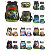 3 Packs Game Roblox Casual Backpack + Shoulder Bag + Pencil Bag