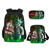 3 Packs Game Roblox Casual Backpack + Shoulder Bag + Pencil Bag