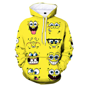 SpongeBob SquarePants Hoodie 3D All Over Print Pullover Sweatshirt