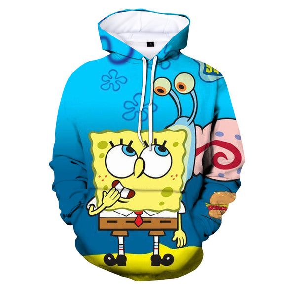 SpongeBob SquarePants Hoodie 3D All Over Print Pullover Sweatshirt