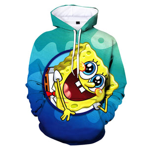 SpongeBob SquarePants Hoodie 3D All Over Print Pullover Sweatshirt