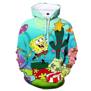 SpongeBob SquarePants Hoodie 3D All Over Print Pullover Sweatshirt