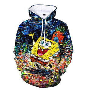 SpongeBob SquarePants Hoodie 3D All Over Print Pullover Sweatshirt