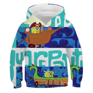 SpongeBob SquarePants Hoodie 3D All Over Print Pullover Sweatshirt