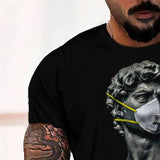3D Graphic Prints Statue Design Men's T-Shirt Short Sleeve Tops