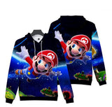 Super Mario Bros 3D Graphic Print Casual Hoodie Jumper - Unisex for Kids and Adults