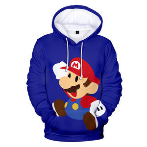 Super Mario Bros 3D Graphic Print Casual Hoodie Jumper - Unisex for Kids and Adults