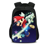 Black Hot Game Cartoon Super Mario Casual Backpack Oxford School Bags