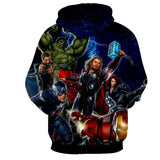 The Avengers Endgame All Super Heros Marvel 3D Hoodies Thanos Iron-Man Captain American Thor Spider-Man