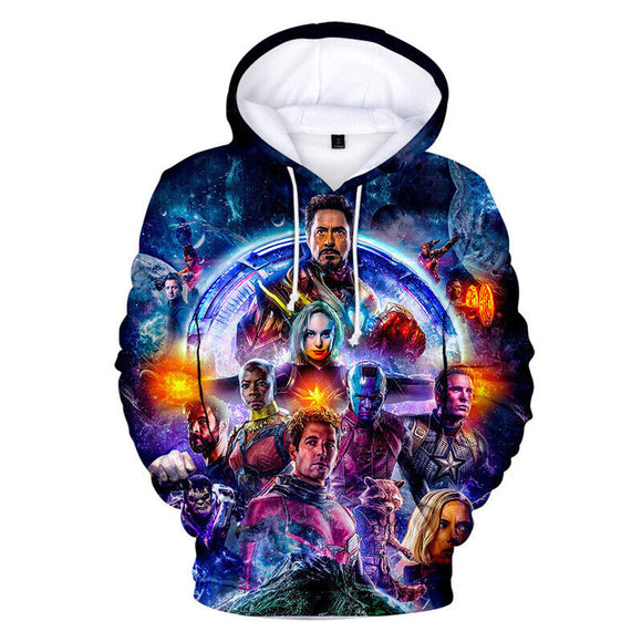 The Avengers All Super Heros Marvel Hoodies 3D Print Pullover Sweatshirt