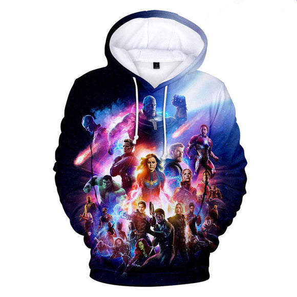 The Avengers All Super Heros Marvel Hoodies 3D Print Pullover Sweatshirt