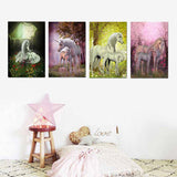 Horse in the Forest Wall Poster Canvas Art Prints Painting Decor